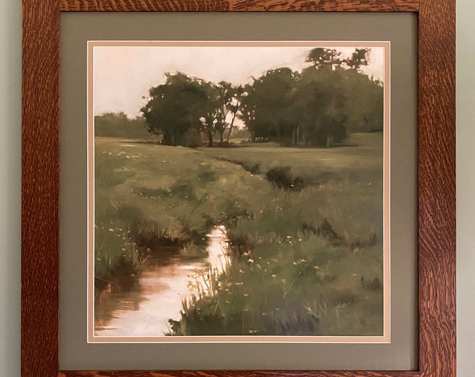 The Ancestors by Megan Lightell Mission Style Art in Quartersawn Oak Frame