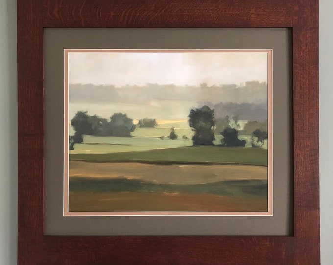 Morning Haze Style Art in Quartersawn Oak Frame