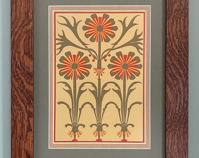 The Dancers I Mission Style Art in Quartersawn Oak Frame