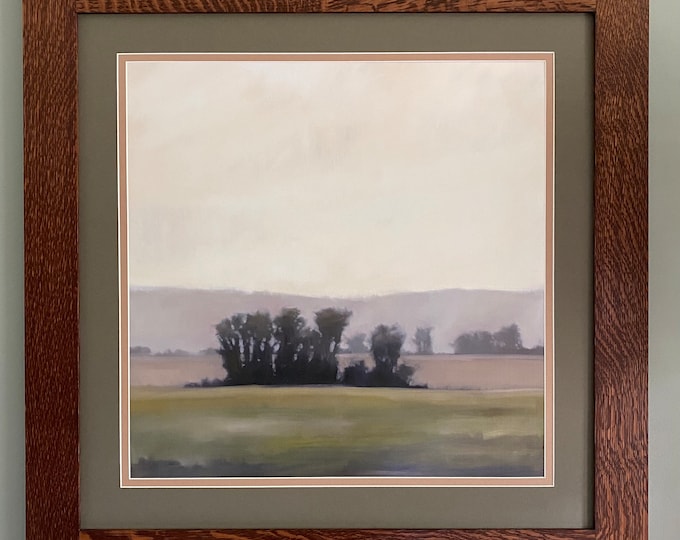 Holding Space by Megan Lightell Mission Style Art in Quartersawn Oak Frame