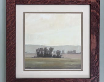 Holding Space by Megan Lightell Mission Style Art in Quartersawn Oak Frame