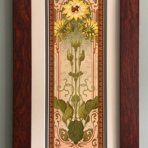 Triplets II Mission Style Art in Quartersawn Oak Frame Etsy