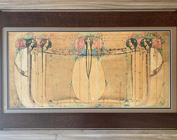 The May Queen Mission Style Framed Art in Quartersawn Oak