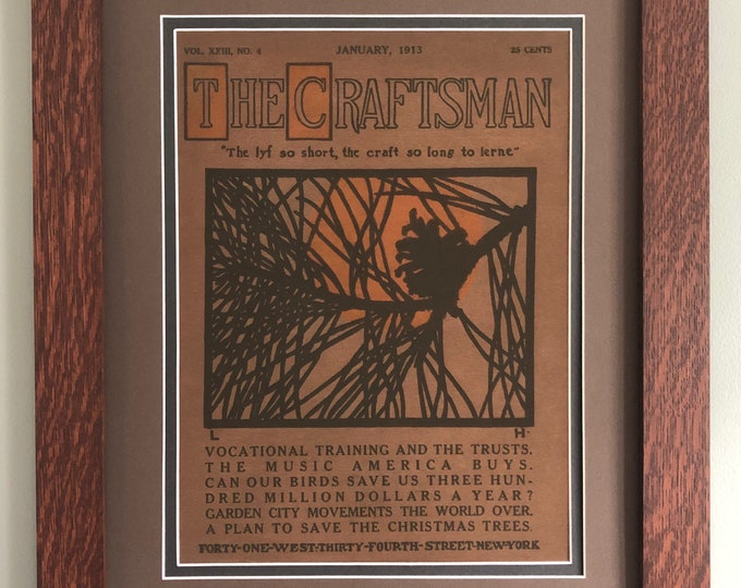 The Craftsman Pines Mission Style Art in Quartersawn Oak Frame