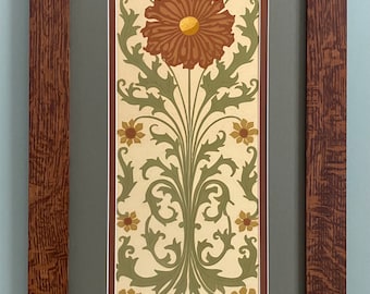 Belle Epoque Bouquet I Mission Style Art in Quartersawn Oak Frame