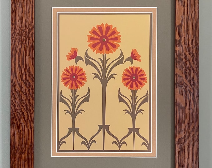 The Dancers II Mission Style Art in Quartersawn Oak Frame