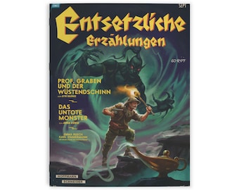 Indiana Jones and the Great Circle: Horrifying Tales "Professor Graben and the Desert Djinn"  Pulp Magazine | Coloring Book