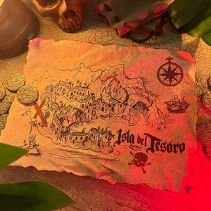 Pirates of the Caribbean Isla Del Tesoro Map