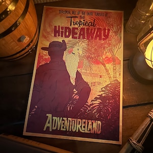 Poster Disneyland Adventureland Tropical Hideaway 11 x 17, papier cartonné