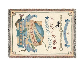 Jungle Cruise Expedition Woven Throw Blanket