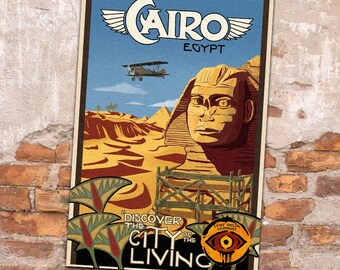 Jock Lindsey Hangar Bar Cairo City of the Living Travel Poster Matte Vertical Poster Replica