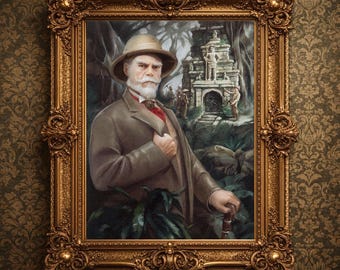Tower of Terror Harrison Hightower Explorer Portrait Canvas | Matte Stretched Wall Art