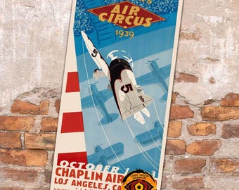 Jock Lindsey Hangar Bar Bigelow Air Circus 1939 Vintage Airplane Canvas Replica