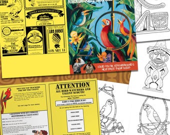 The Bird Call Juju Challenge Magazine Replica | Tiki Tiki Room Adventureland Coloring Book