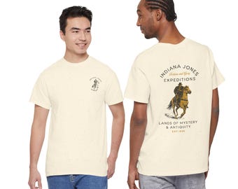 Indiana Jones Expeditions Raiders Horse Retro Heavy Cotton Tee Shirt