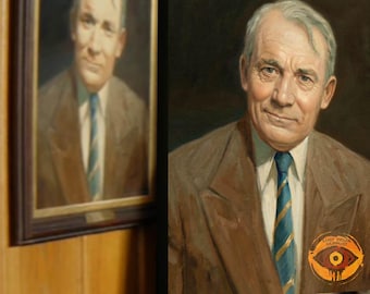 Marcus Brody Portrait Stretched Canvas Replica Indiana Jones KotCS