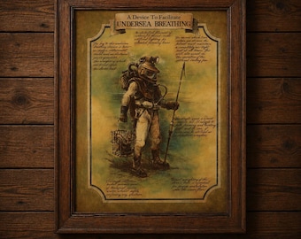 20,000 Leagues Under the Sea Nemo Diving Suit Illustration