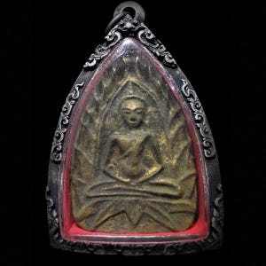 Ancient Phra Prathummas, Wat Mahathat Suphanburi 16th C, Rare Thai Antique Buddha Amulet, Buddhist Pendant