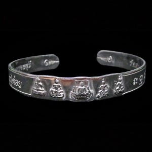 Thai Amulet Bangle Bracelet “Kamlai Phor Kae” by LP Thoi Wat Sanamyae Temple