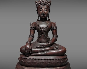 タイ舞踊　踊り子像　仏像　アート タイの踊る仏像 15インチ、タイの仏像、踊る仏像、瞑想の装飾、立つ