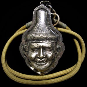 Sacred Head of Phor Gae Ruesi Narot Rattanaloha Metal, LP Nong Wat Wang Si Thong Thai Hermit Amulet Buddhist Talisman Pendant Necklace