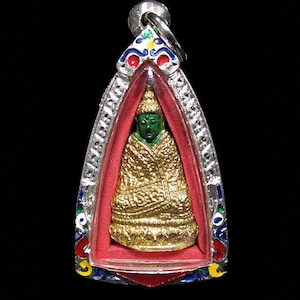 Phra Kring Kaew Morakot 3 Seasons (in Winter Statue) Wat Phra Chetuphon 1975 Thai Vintage Buddha Amulet Buddhist Pendant