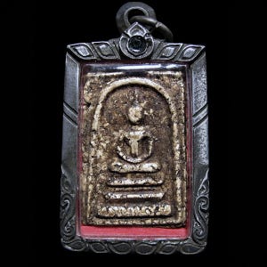Rare Antique Phra Somdej Wat Rakang “Pim Than Saem”, Blessed by Somdej Toh, Thai Sacred Buddha Amulet Buddhist Talisman Pendant