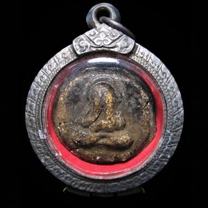 Phra Pidta LP Phunsub, Wat Angsila Year 1986, Thai Vintage Buddha Amulet, Buddhist Pendant