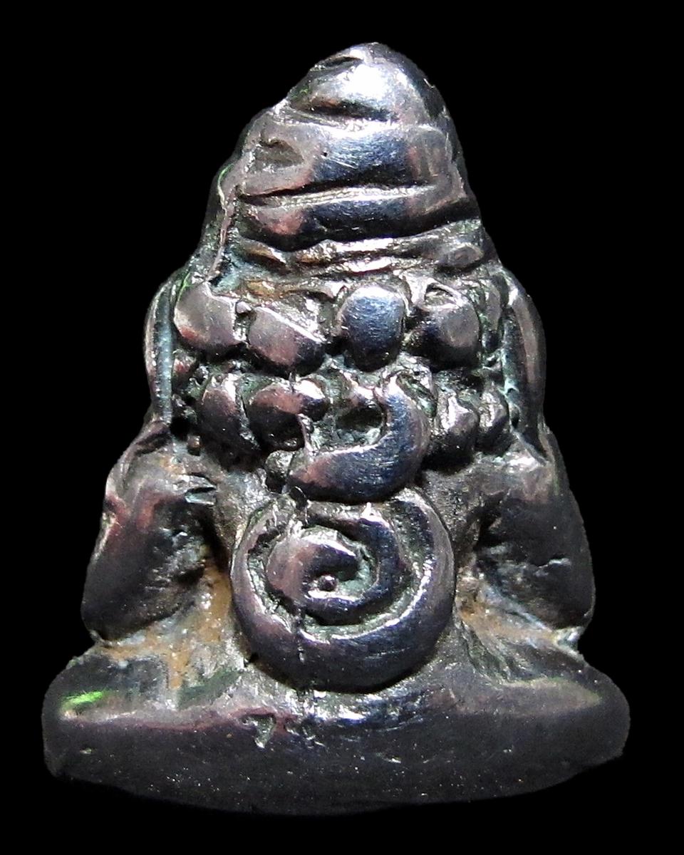 Phra Pidta Leklai Mekkapas LP Tha – Ancienne Amulette Bouddha Yeux Fermés 2509