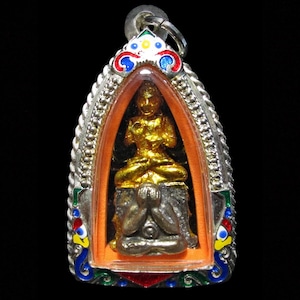 Kuman Thong on Phra Pidta Base • LP Du Wat Sakae • Thai Buddha Amulet • Occult Child Spirit for Wealth & Protection Pendant