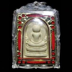 Phra Somdej Baramee 10 Tas Pim Jumbo, LP Chamnian Wat Khao Lao, Powerful Thai Buddha Amulet, Buddhist Pendant