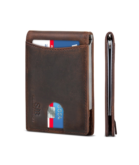 Wallet for Men  RFID Blocking Full Grain Leather Bifold Wallet