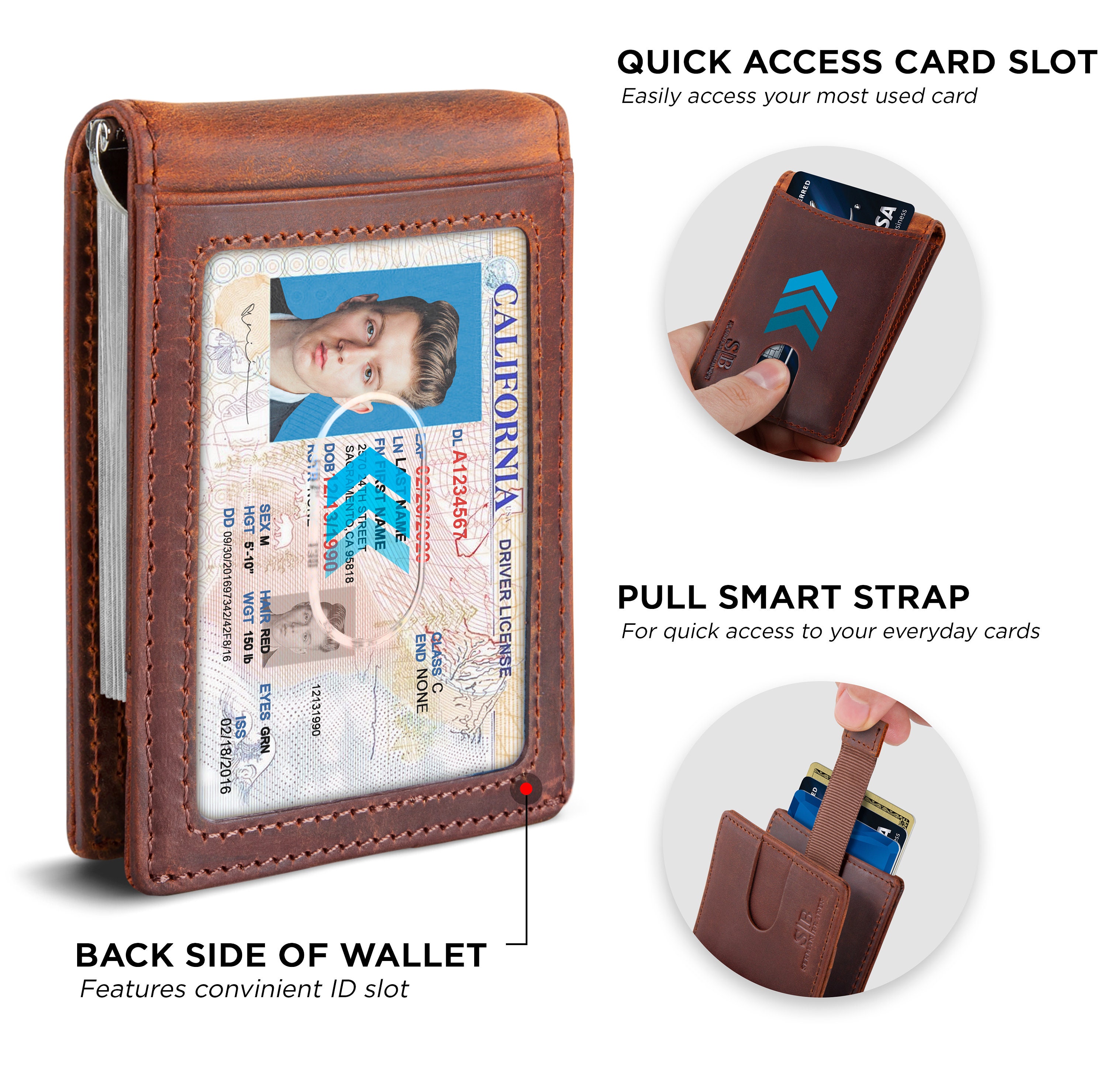 BONNY & SLIDE Kaarthouder met RFID-bescherming, magnetische kaarthouder