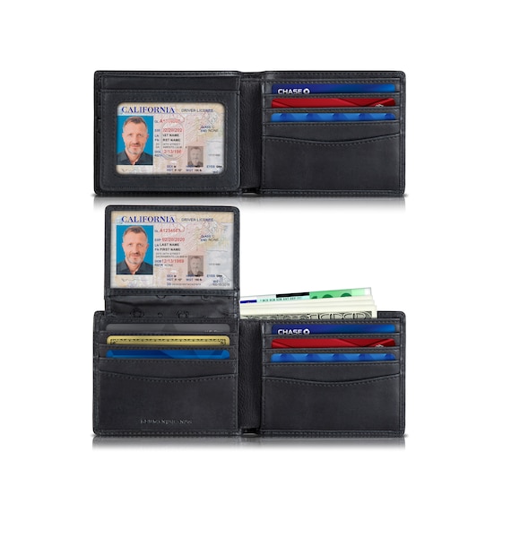 Serman Brands 2 Id Window Rfid Wallet For Men Bifold Top Etsy Serman Brands 2 Id Window Rfid Wallet For Men Bifold Top Etsy