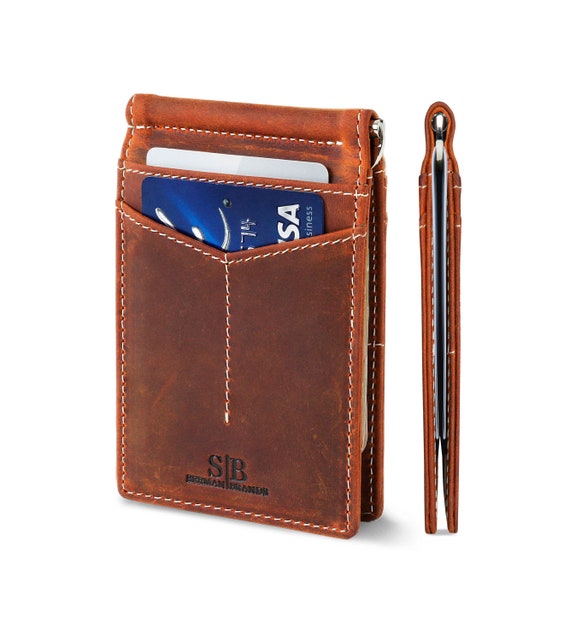 Slim Bifold Leather Wallet For Men - RFID Blocking With Money Clip, Minimalist Design - View #7