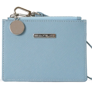 Billeteras para mujer con bloqueo Rfid, tarjetero, minimalista, delgada, con bolsillo, con cremallera, regalo para su cumpleaños, color azul