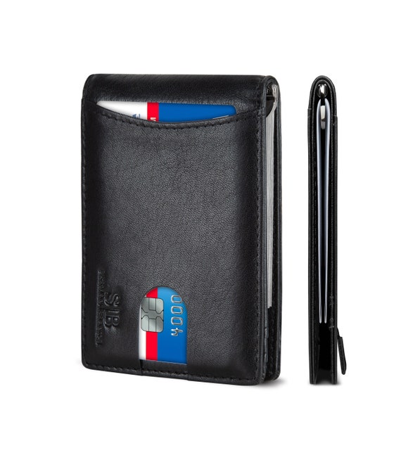 Slim Bifold Leather Wallet For Men - RFID Blocking With Money Clip, Minimalist Design - View #10