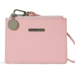Billeteras para mujer con bloqueo Rfid, tarjetero, delgada, minimalista, funda para muñeca, billetera, bolsillo con cremallera, regalo para su cumpleaños - Exuberante