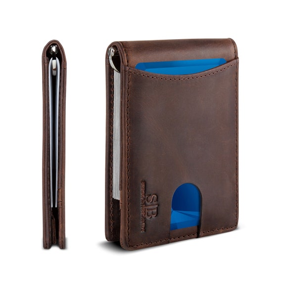 Farm House Genuine Leather Front Pocket Wallet Personalized