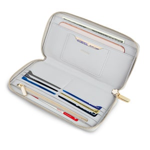 SERMAN BRANDS Carteras de mano clásicas para mujer con bloqueo RFID. Monedero Cartera para tarjetas w. Soporte para teléfono - Wanderlust