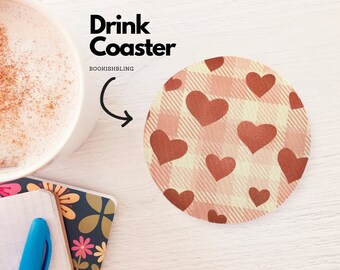 Drink Coaster NEOPRENE-  Valentine Hearts