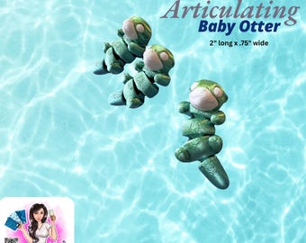 3D Articulating Baby Otter- toys, desk toy, kids, gifts