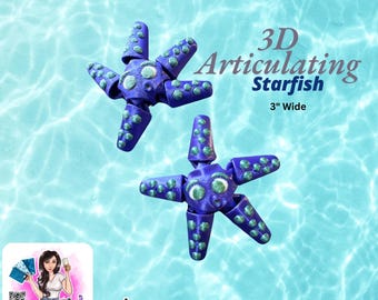 3D Articulating Starfish- toys, desk toy, kids, gifts