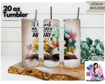 A book a Day - 20oz Stainless Steel Tumbler - clearance