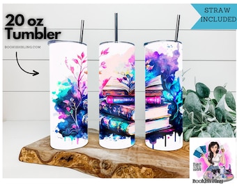 Book Stack - 20oz Stainless Steel Tumbler - Clearance