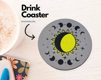 Drink Coaster NEOPRENE- Moon Cycles