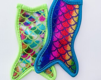 Mermaid Neoprene popsicle/freeze pop holder