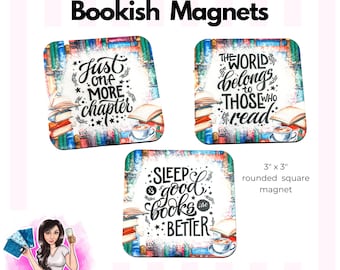 Book Cart / Fridge Magnets