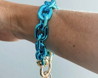 Acrylic Wristlet Keychain - “blue”