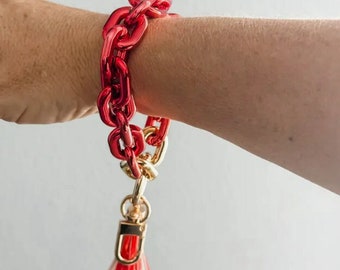 Acrylic Wristlet Keychain - “Red”
